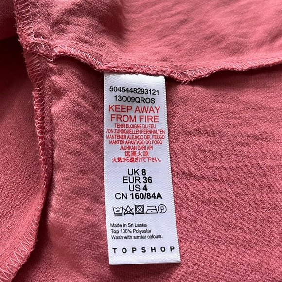 Timeless Topshop Short Sleeve, Mauve Colored Blouse. Size: 4. - Picture 11 of 11